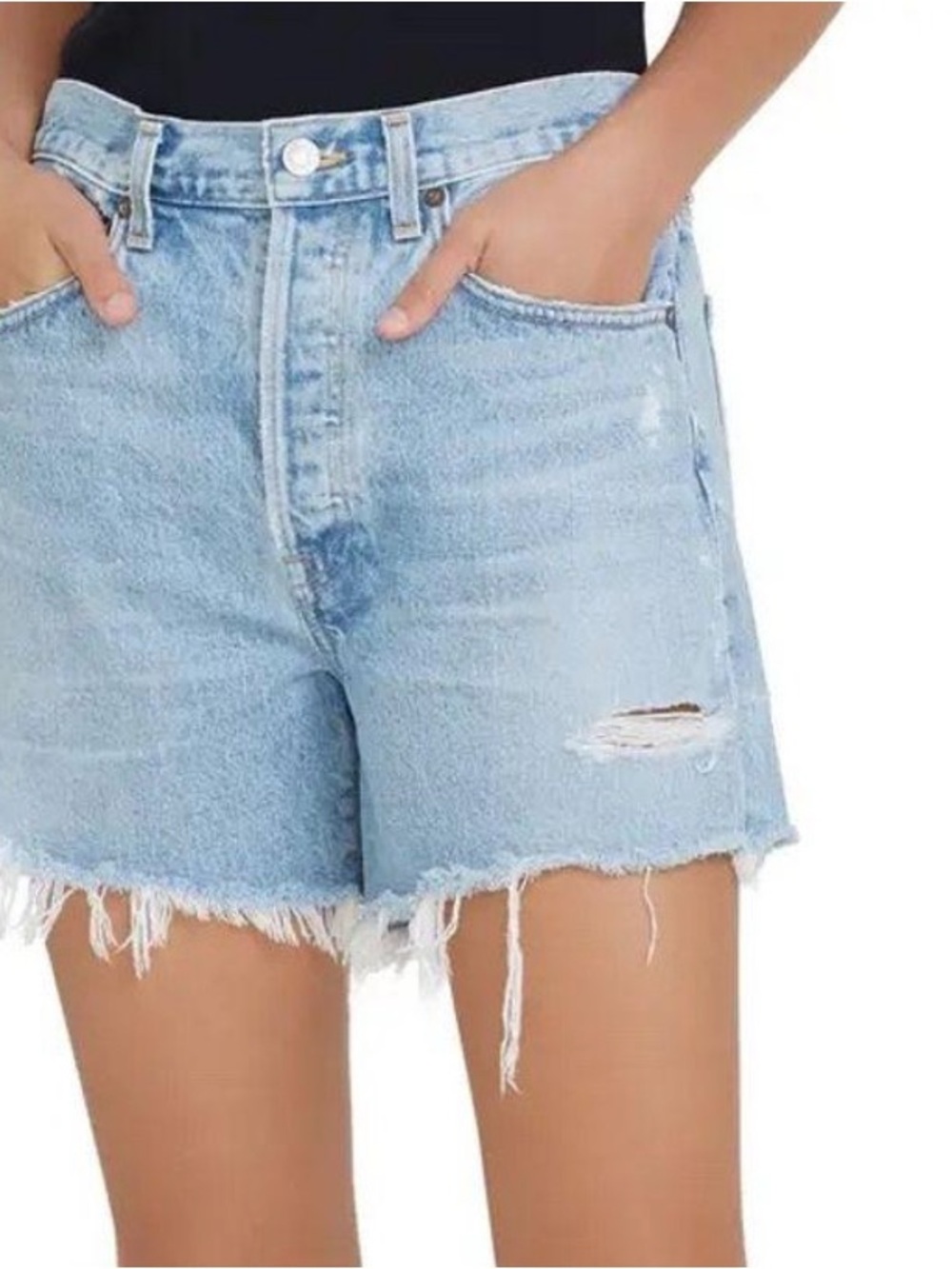 AGOLDE Parker Long Denim Shorts 27
